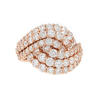 Leo Pizzo 18K Rose Gold Diamond Domed Knot Ring