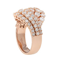 Leo Pizzo 18K Rose Gold Diamond Domed Knot Ring