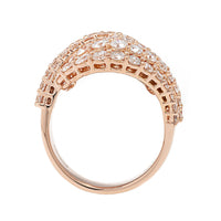 Leo Pizzo 18K Rose Gold Diamond Domed Knot Ring