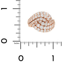 Leo Pizzo 18K Rose Gold Diamond Domed Knot Ring