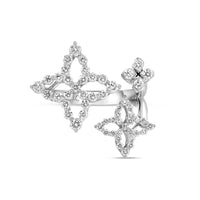 Roberto Coin 18K White Gold Princess Triple Diamond Flower Ring