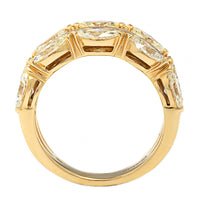 Etho Maria 18K Yellow Gold 3 Row Marquise Shaped Yellow Diamond Ring