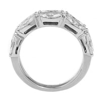Etho Maria Platinum 3 Row Marquise Shaped Diamond Ring