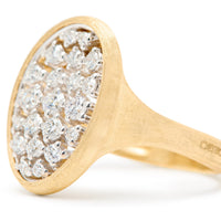 Marco Bicego 18K Yellow and White Gold Lunaria Alta Pave Diamond Cocktail Ring