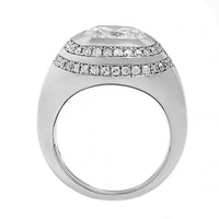 Eclat Jewels Platinum Cushion Shaped Diamond Ring