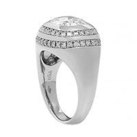 Eclat Jewels Platinum Cushion Shaped Diamond Ring