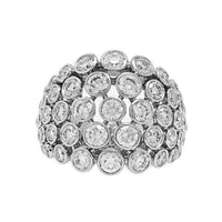 Eclat Jewels Platinum Dome Shaped Diamond Ring