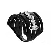 Etho Maria 18K White Gold, Platinum, and Black Rhodium Mixed Shape Diamond Ring