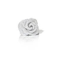 Pasquale Bruni 18K White Gold Pave Diamond Rosina Ring