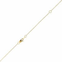 18K Yellow Gold Emerald Cut Diamond Pendant Necklace