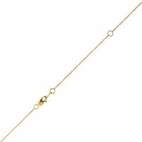 18K Yellow Gold Pear Shaped Diamond Pendant Necklace