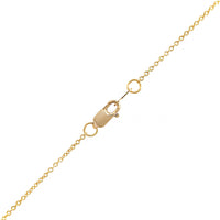 18K Yellow Gold Bezel Set Pear Shaped Diamond Pendant Necklace