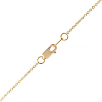 18K Yellow Gold Bezel Set Emerald Cut Diamond Pendant Necklace