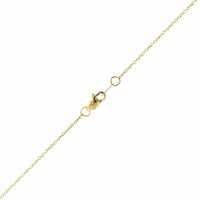 18K Yellow Gold Emerald Cut Diamond Pendant Necklace