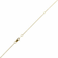 18K Yellow Gold Pear Shaped Diamond Pendant Necklace