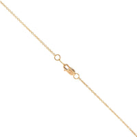 18K Yellow Gold Bezel Set Oval Diamond Pendant Necklace