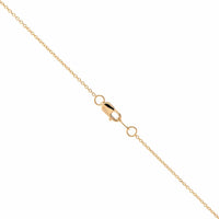 18K Yellow Gold Bezel Set Oval Diamond Pendant Necklace