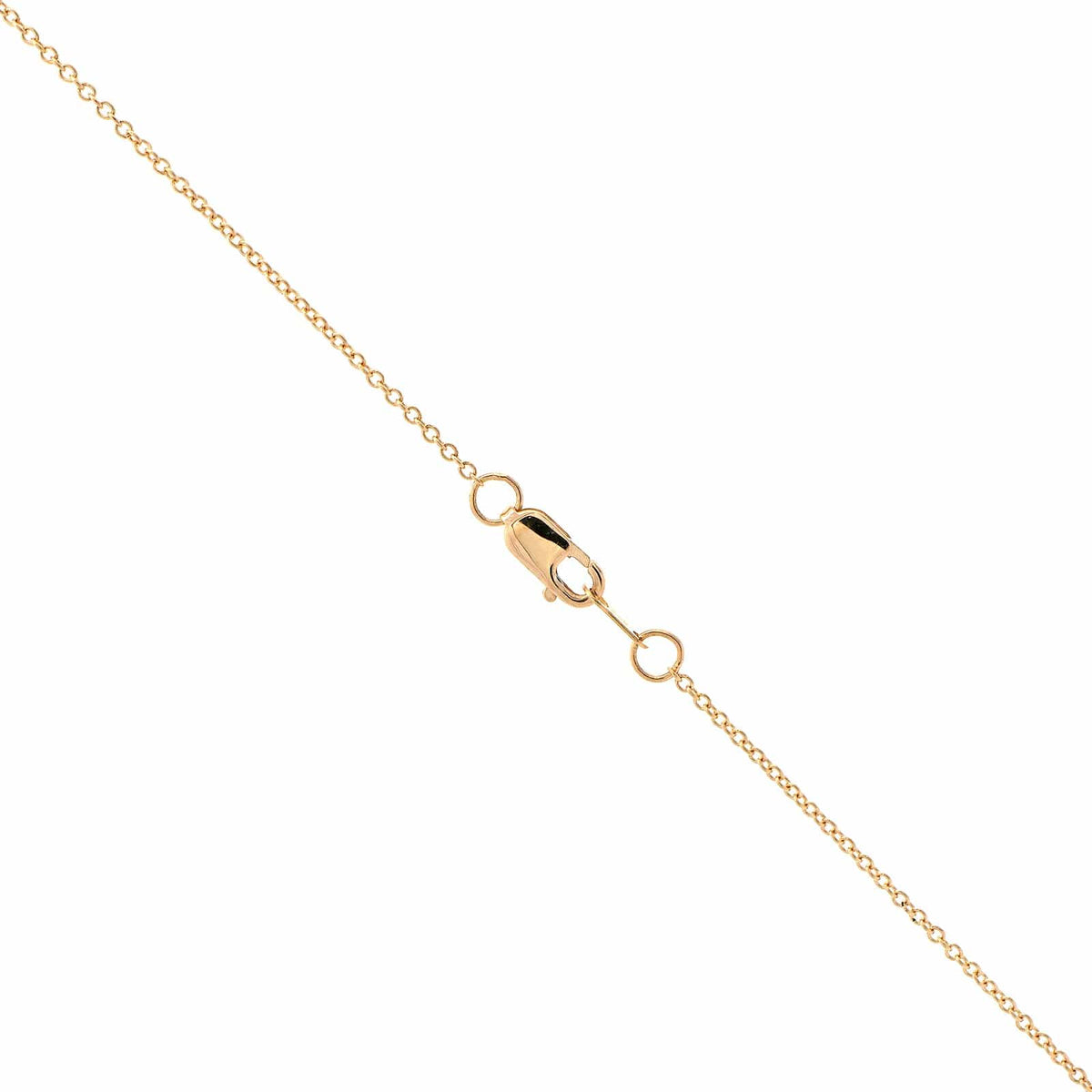 18K Yellow Gold Bezel Set Oval Diamond Pendant Necklace