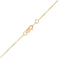 18K Yellow Gold Bezel Set Pear Shaped Diamond Pendant Necklace