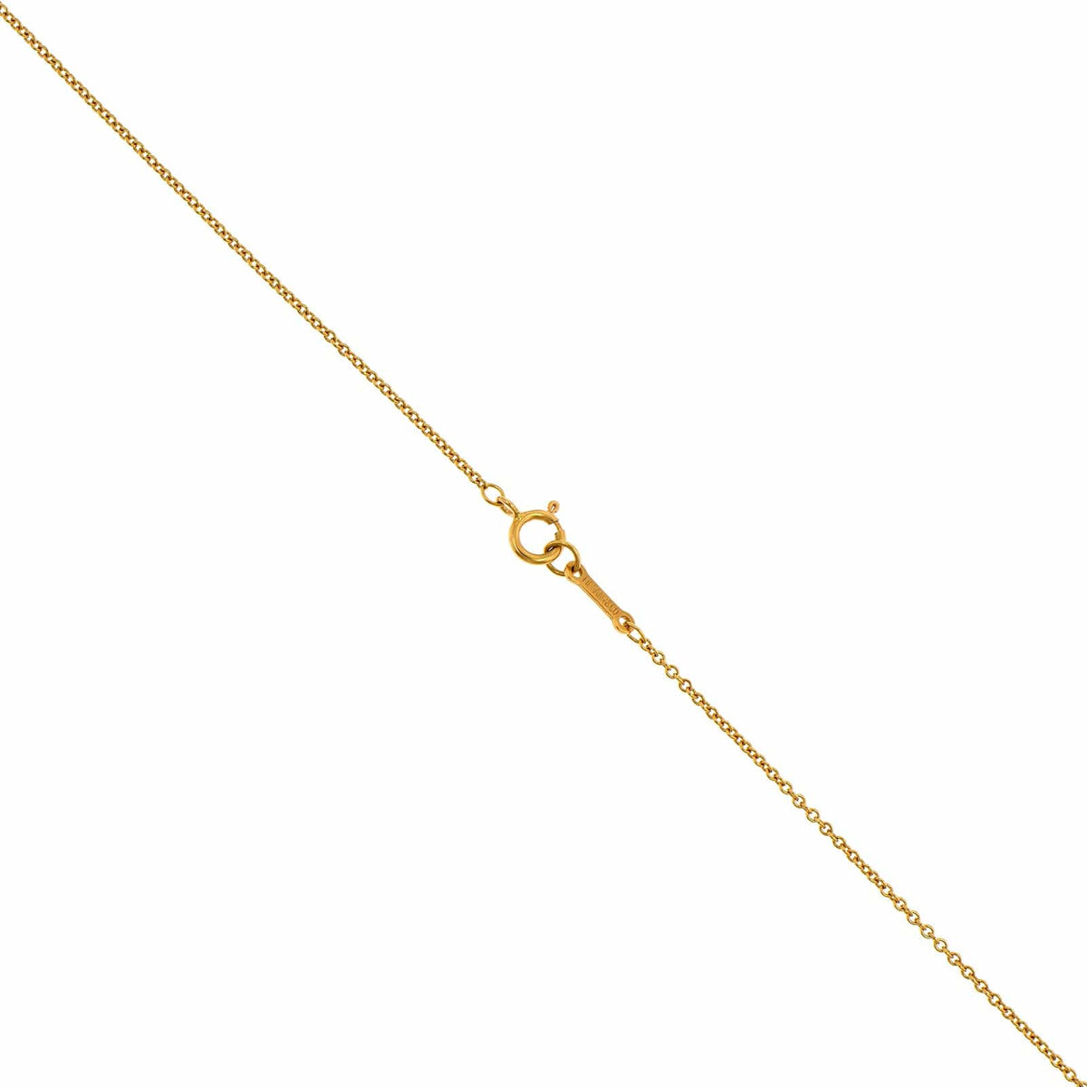 18K Yellow Gold Diamond Pendant Necklace