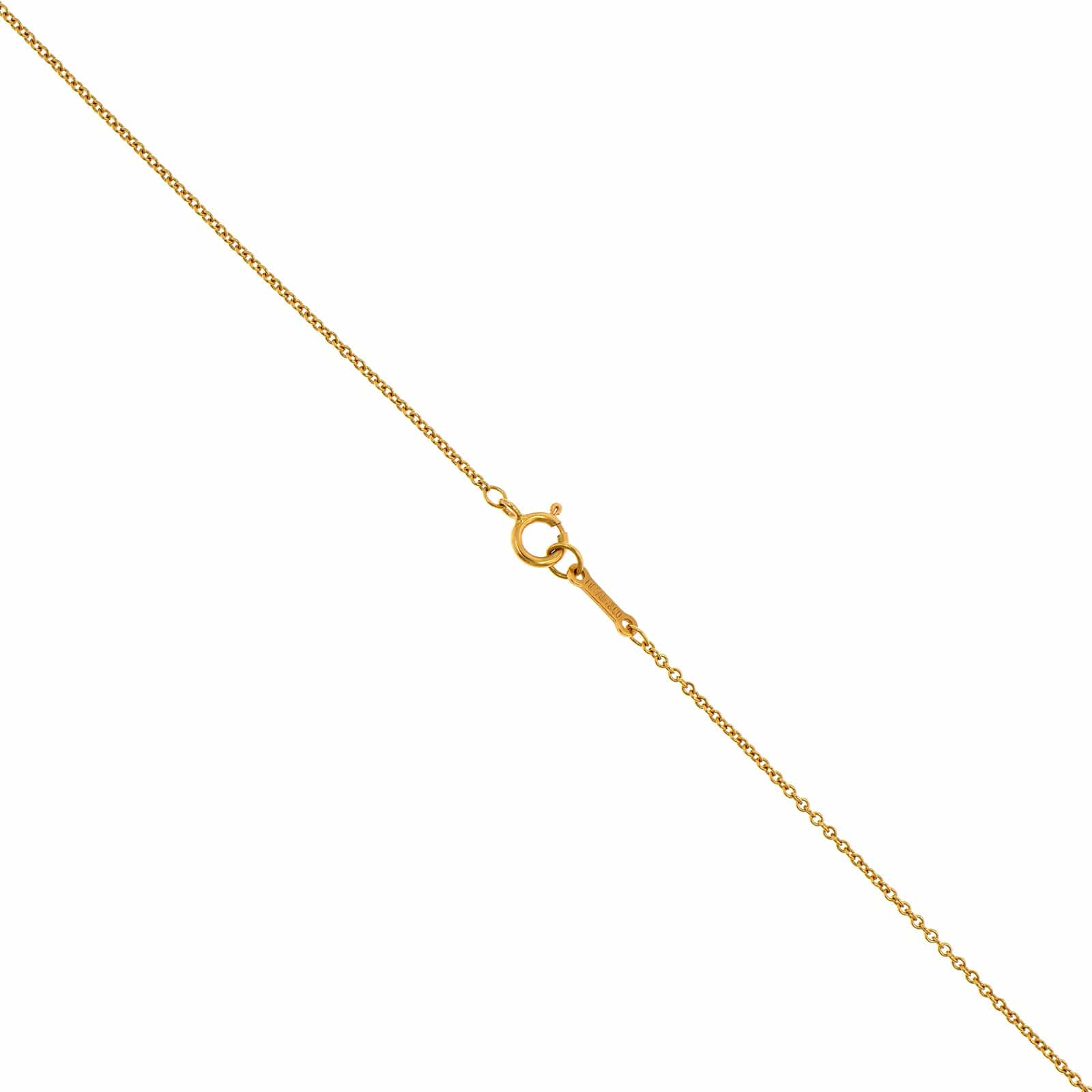 18K Yellow Gold Diamond Pendant Necklace