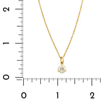 18K Yellow Gold Diamond Pendant Necklace