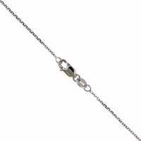 18K White Gold Round Diamond Halo Necklace