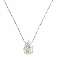 18K White Gold Diamond Pendant Necklace