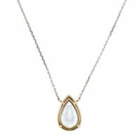 18K White Gold Diamond Pendant Necklace
