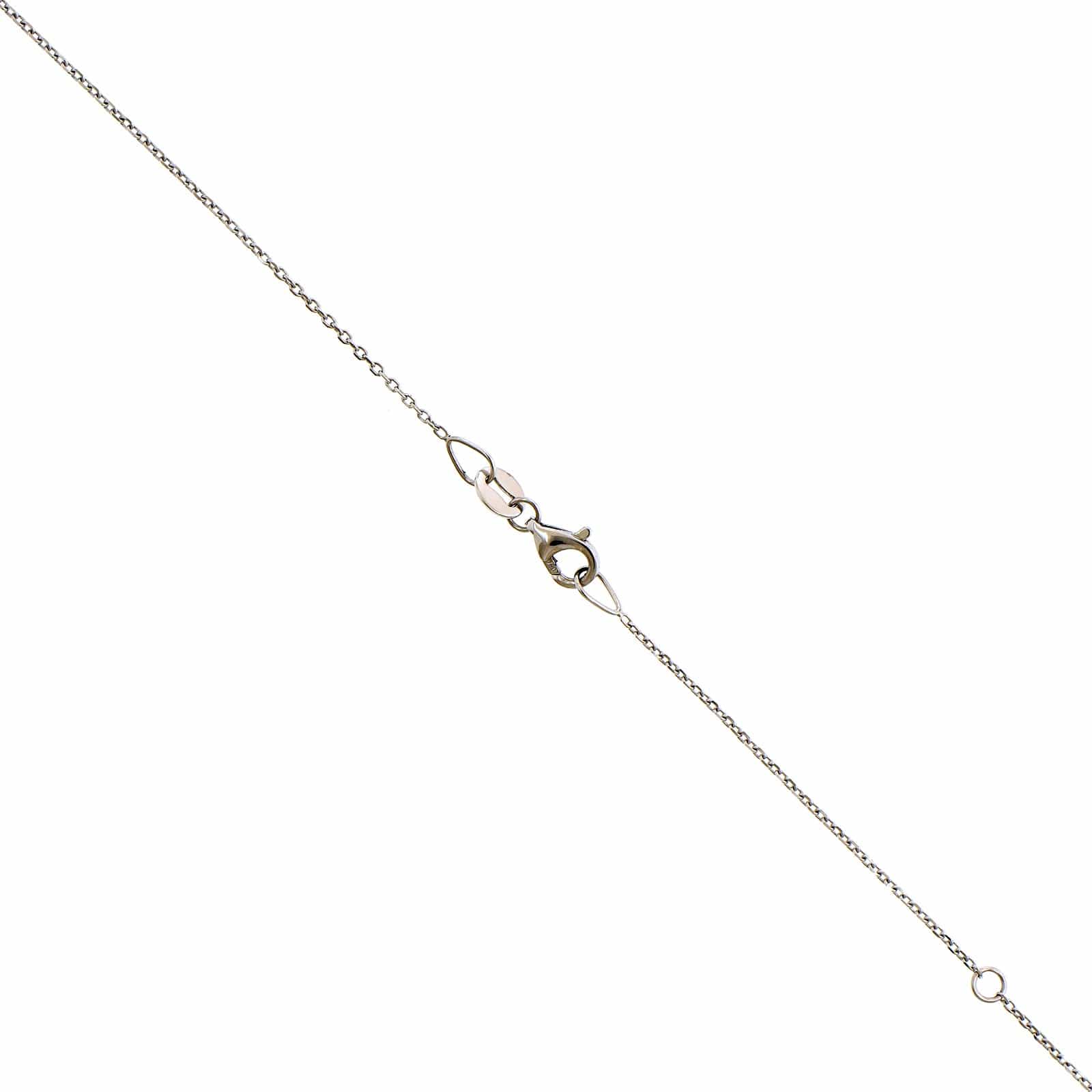 18K White Gold Diamond Pendant Necklace
