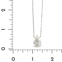 18K White Gold Diamond Pendant Necklace
