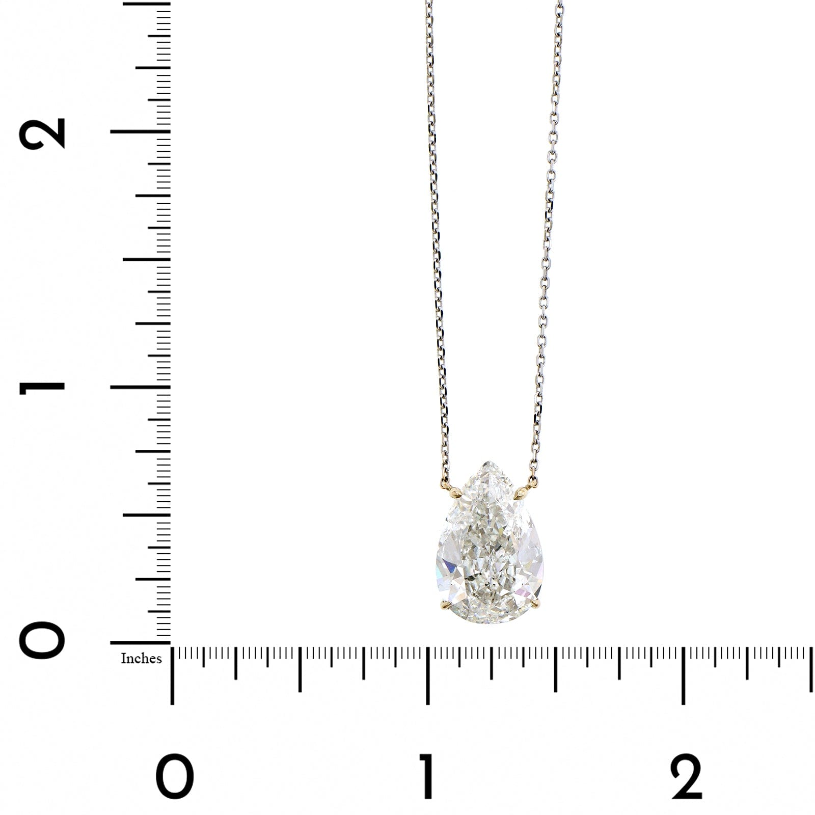 18K White Gold Diamond Pendant Necklace
