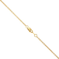 18K Yellow Gold Bezel Set Diamond Heart Pendant Necklace
