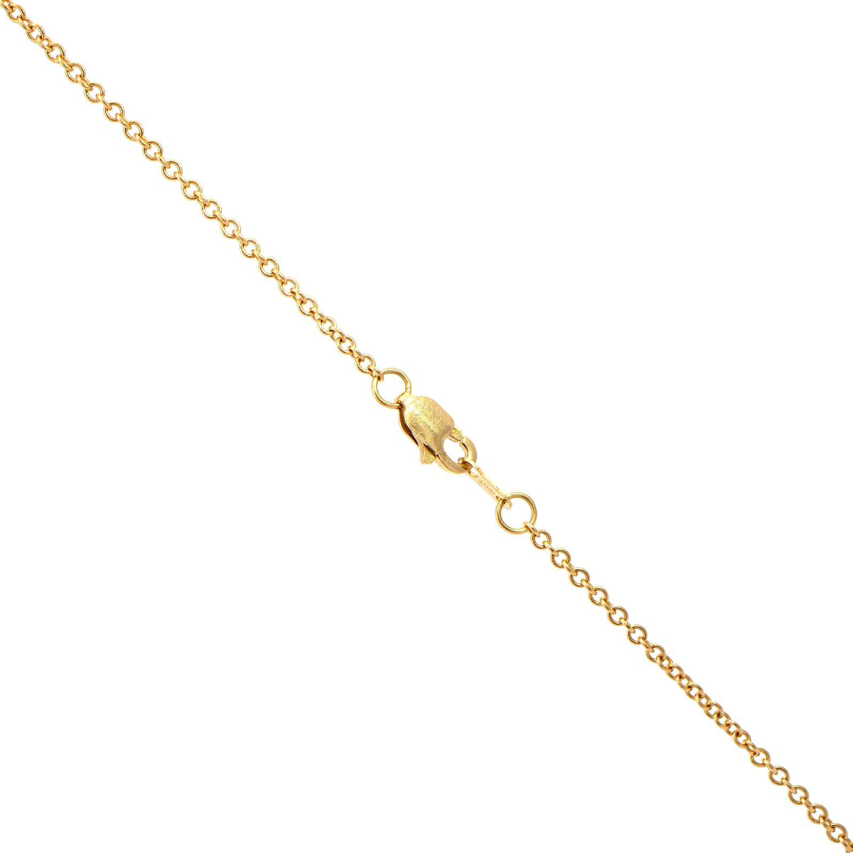 18K Yellow Gold Bezel Set Diamond Heart Pendant Necklace