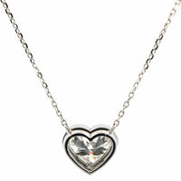 Platinum Diamond Heart Pendant Necklace