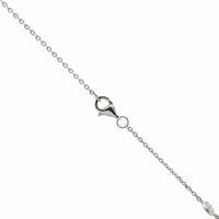Platinum Diamond By The Yard Heart Pendant Necklace