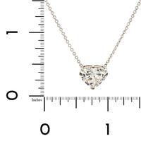18K White Gold Diamond Heart Pendant Necklace
