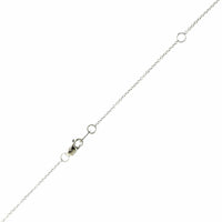 18K White Gold Emerald Cut Diamond Pendant Necklace