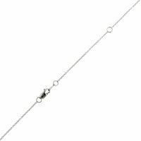 18K White Gold Pear Shaped Diamond Pendant Necklace