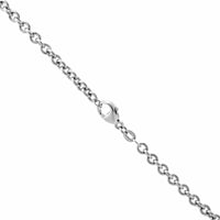 18K White Gold Bezel Set Radiant Cut Diamond Pendant Necklace