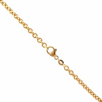 18K Yellow Gold Bezel Set Radiant Cut Diamond Pendant Necklace