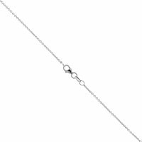 18K White Gold Heart Shaped Diamond Pendant Necklace