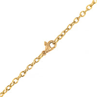 18K Yellow Gold Bezel Set Cushion Diamond Pendant Necklace