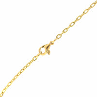 18K Yellow Gold Bezel Set Pear Shaped Diamond Pendant Necklace