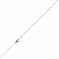 18K White Gold Pear Shaped Diamond Pendant Necklace