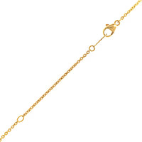 18K Yellow Gold and Platinum 4 Prong Round Diamond Pendant Necklace