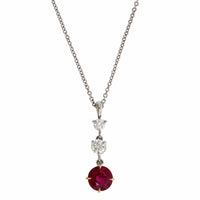 Platinum Ruby & Diamond Necklace