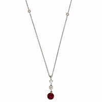 Platinum Ruby & Diamond Necklace