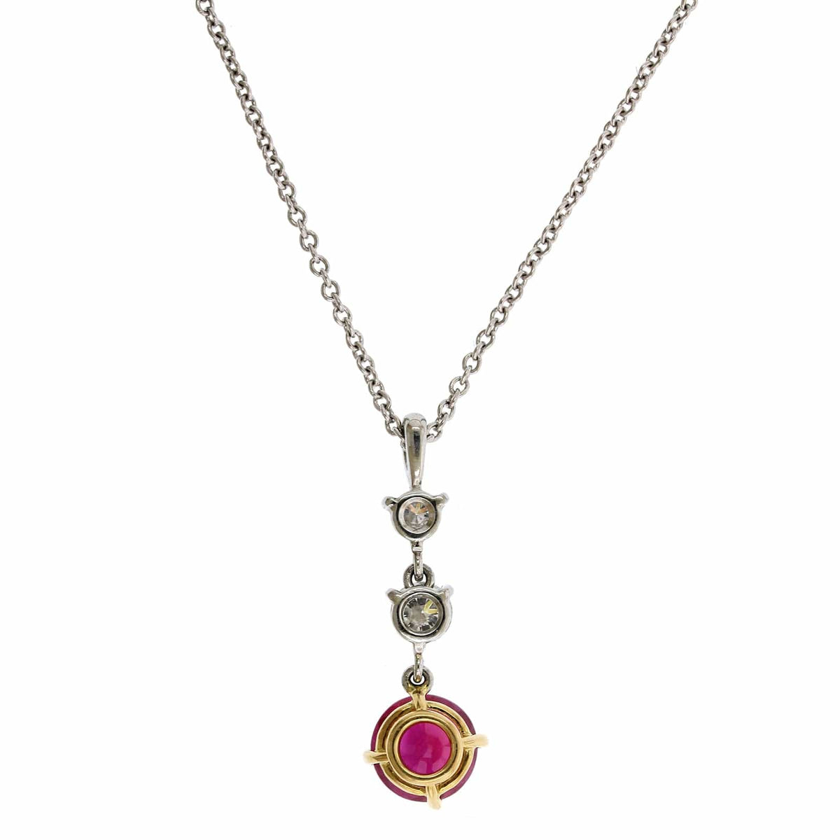 Platinum Ruby & Diamond Necklace