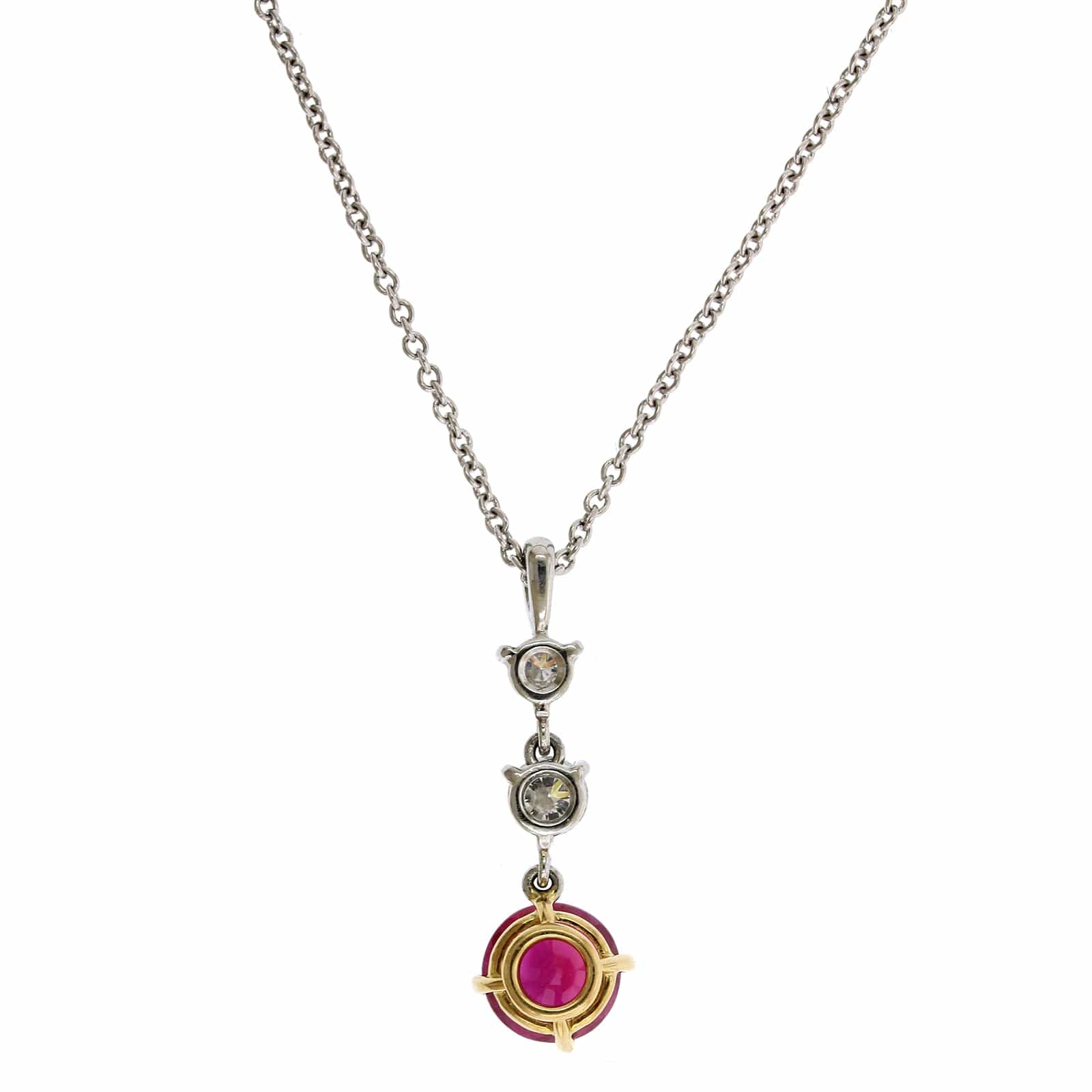 Platinum Ruby & Diamond Necklace